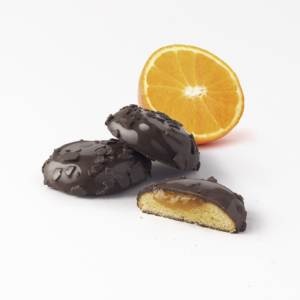 Dark Pralinati with orange jam